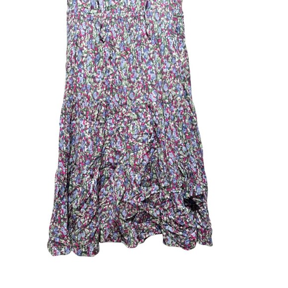 Ralph Lauren Floral Crinkle Tiered Dress Women 6 Ruffle Midi Dainty Peasant Farm - Picture 7 of 14